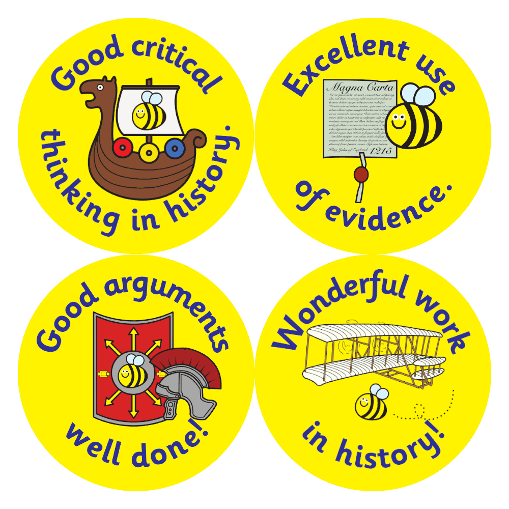 History Curriculum Reward Stickers