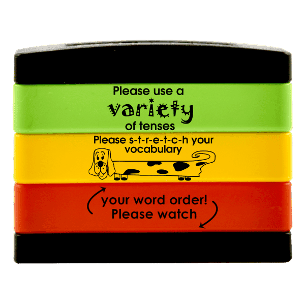 Stamp Stack: 3 High - Tenses / Vocab / Word Order