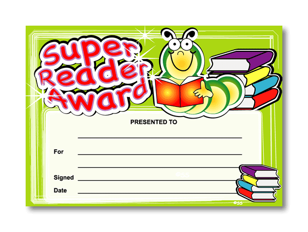 Certificate: Super Reader Award