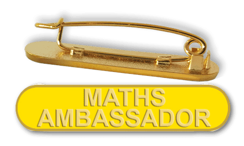 Badge: Maths Ambassador Bar Yellow - Enamel