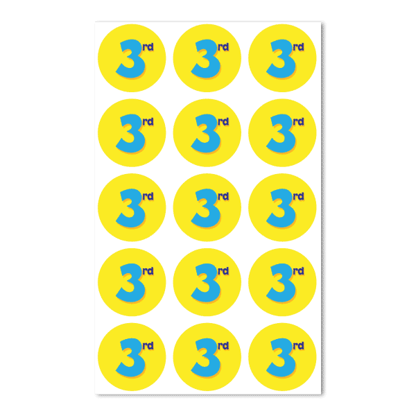 3rd Stickers - 75 stickers per pack