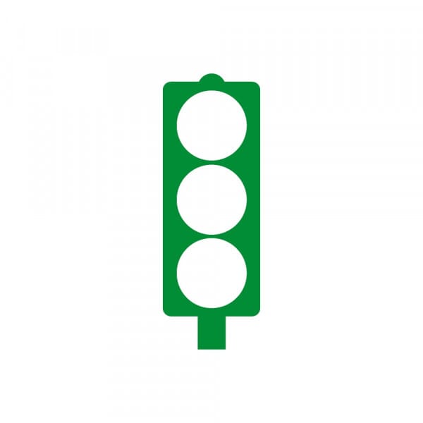 Rectangular Stamper: Traffic Light - Green