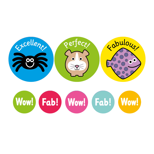 24/10mm A4 General Exclamations! 10 Sheet, 1240 Stickers