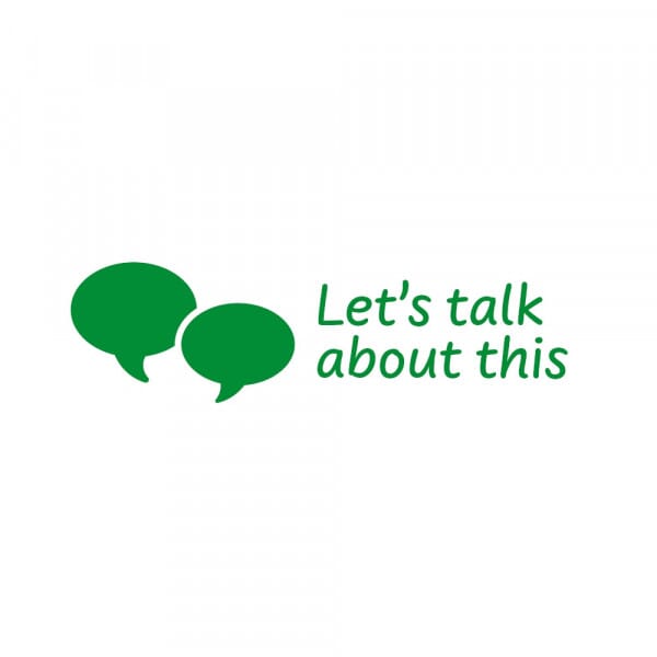 Rectangular Stamper: Let's Talk About This - Green