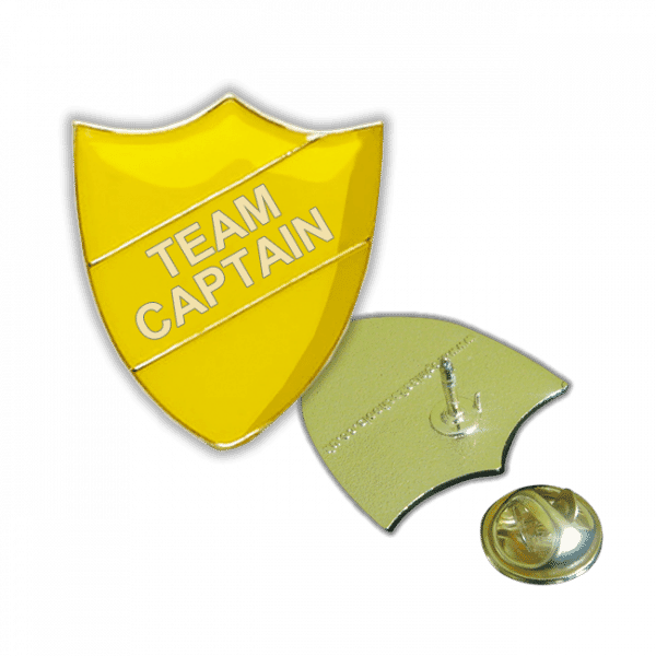 Badge: Team Captain Shield Yellow - Enamel