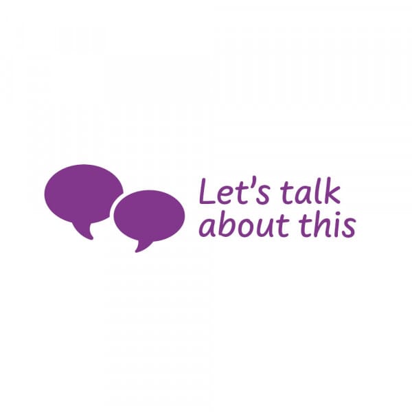 Rectangular Stamper: Let's Talk About This - Purple