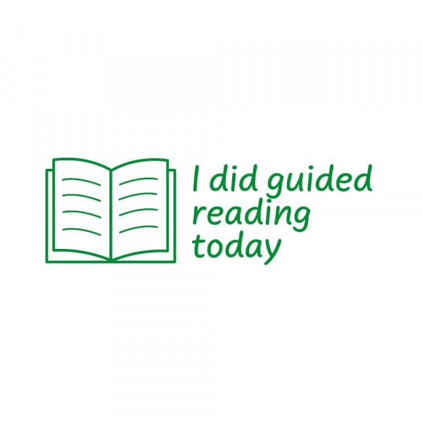 Rectangular Stamper: I Did Guided Reading Today - Green