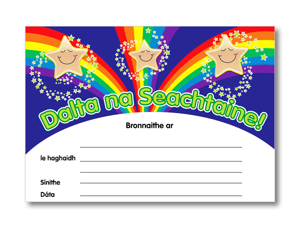 Certificate: Dalta Na Seachtaine Irish