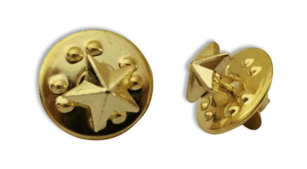 Badge: Gold Star- 8mm Enamel