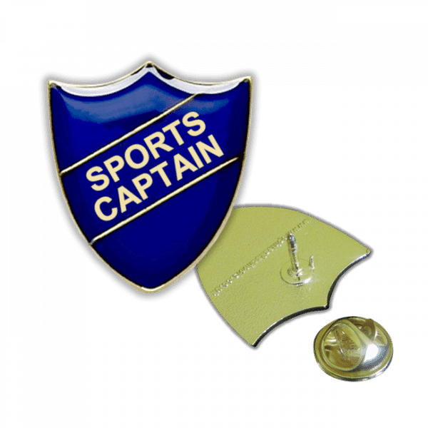 Badge: Sports Captain Shield Blue - Enamel