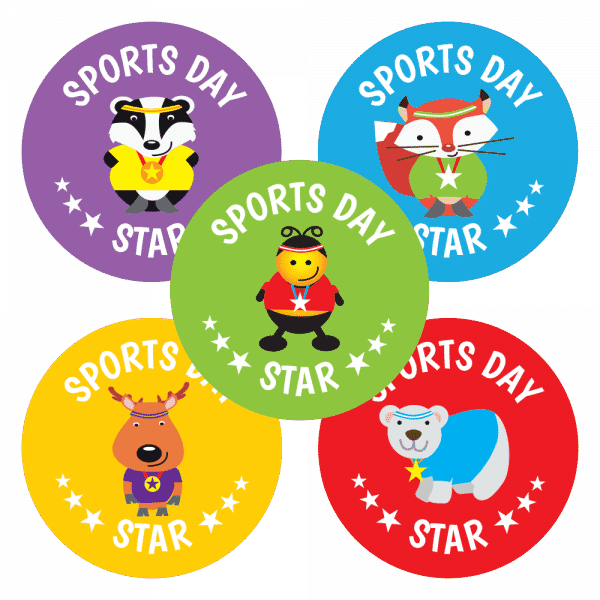 Sticker: Animal Sports Day Star Variety Sheet