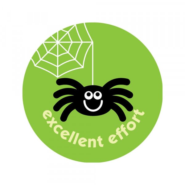Apple 38mm &#039;Excellent Effort&#039; Spider Scratch And Sniff Stickers