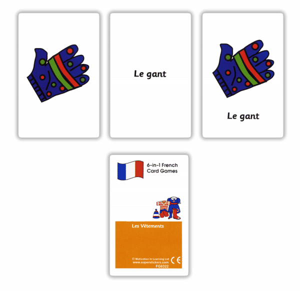 Games: Les vêtements Card Pack