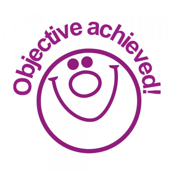 Stamper: Objective Achieved! - Smiley Face - Purple