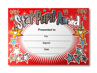Superstickers 20 Certificati Scolastici Brillanti "Well Done" Formato A5 Per Premi E Riconoscimenti In Classe