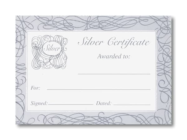 Certificate: Silver
