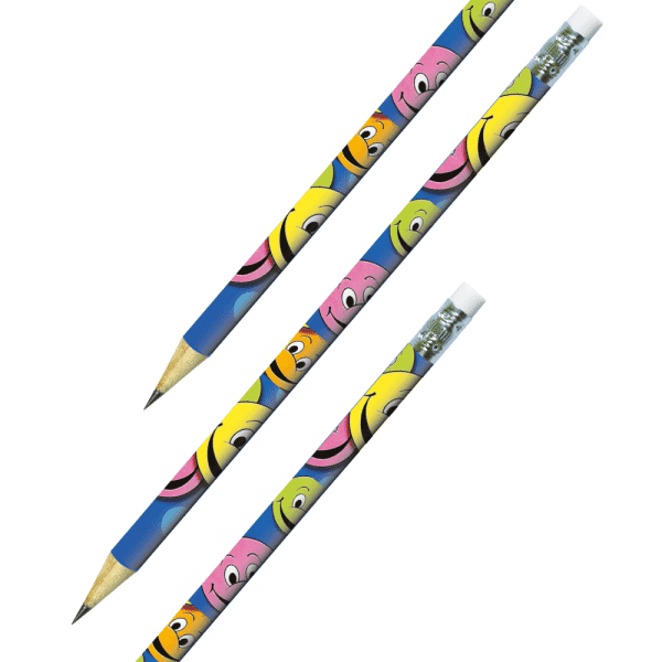 Smiley Face Pencil 6 Pack