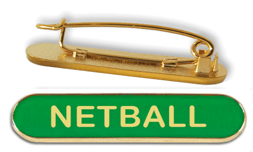 Badge: Green Netball Bar - Enamel