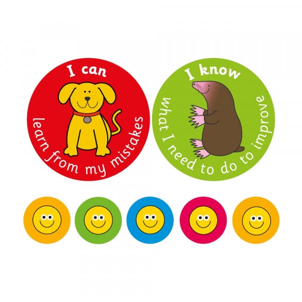 38/10mm Positivity Stickers - 10 A4 Sheets, 590 Stickers.