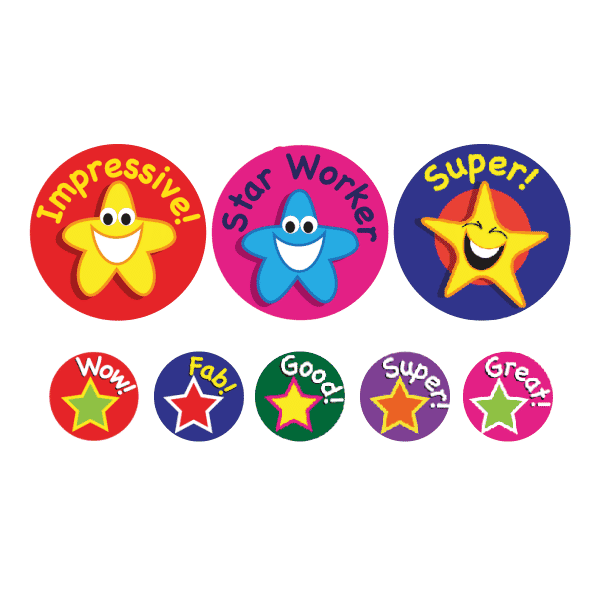 Sticker: Praise Stars (25mm) - Bumper Pack: 10 A4 Sheets