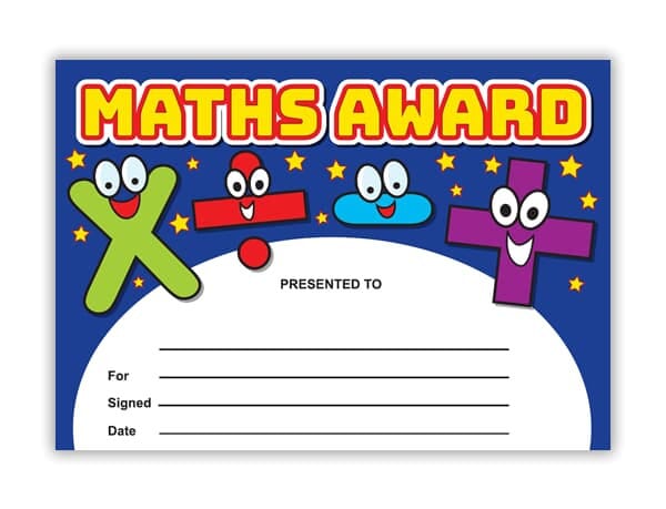 Certificate: Maths Award