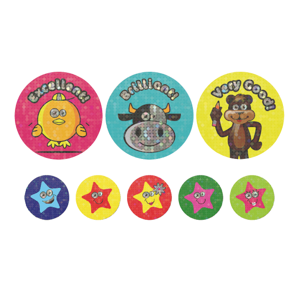 Sticker: A4 Sparkling Animal: 10 A4 Sheets