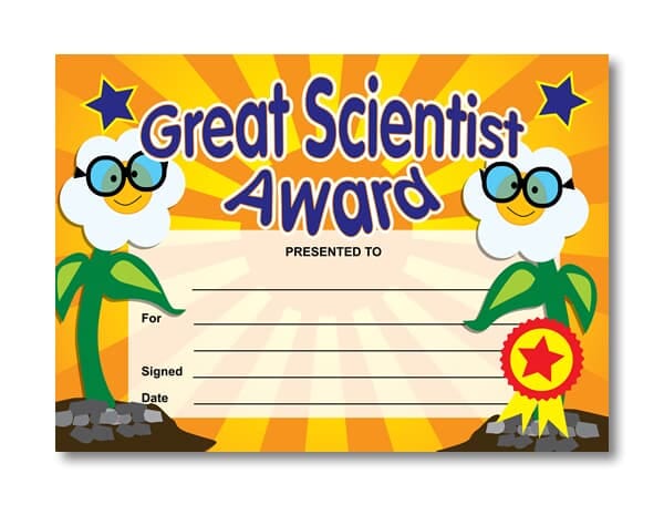 Certificate: Great Scientist Award