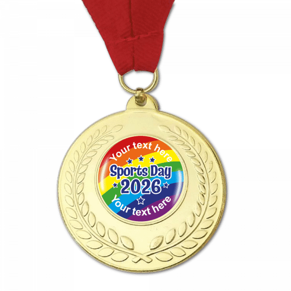 Personalised Sports Day Medal – Custom School Sports Day Award Medal for Pupils