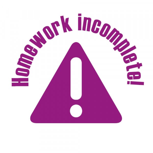Stamper: Homework Incomplete - Purple