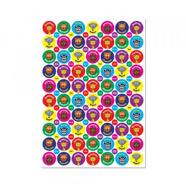 Sticker: Safari Animals - Bulk Pack: 50 A4 Sheets (5 X AS14547)