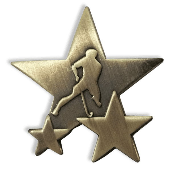 Badge: Hockey Star - Metal