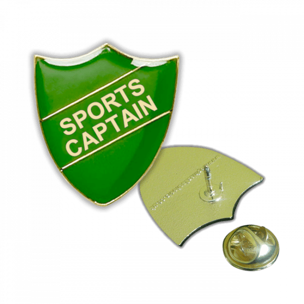 Badge: Sports Captain Shield Green - Enamel