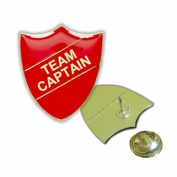 Badge: Team Captain Shield Red - Enamel