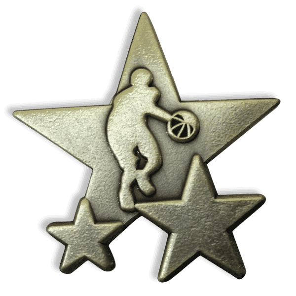 Badge: Basketball Star - Metal