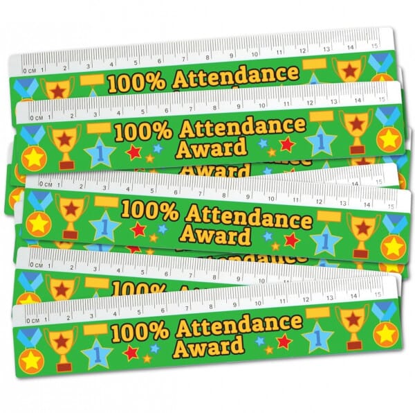 Rewards Ruler 100% Attendance reward rulers