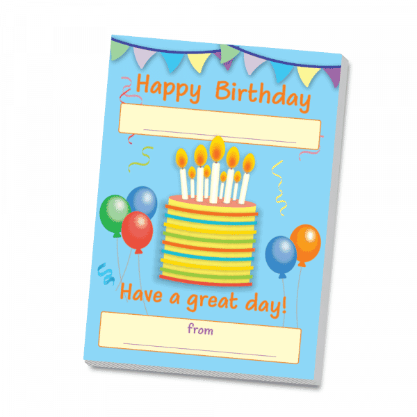 Happy Birthday Teacher Notepad – Personalised Pupil Greeting Pad