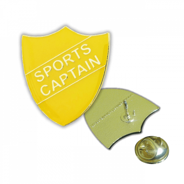 Badge: Sports Captain Shield Yellow - Enamel