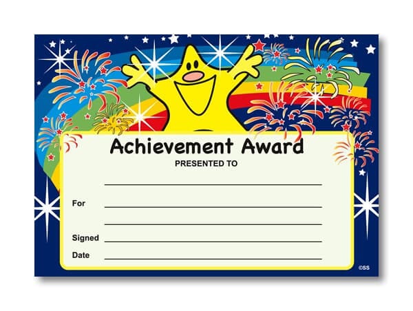 Certificate: Achievement Award