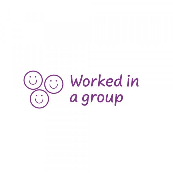 Rectangular Stamper: Worked In A Group - Violet