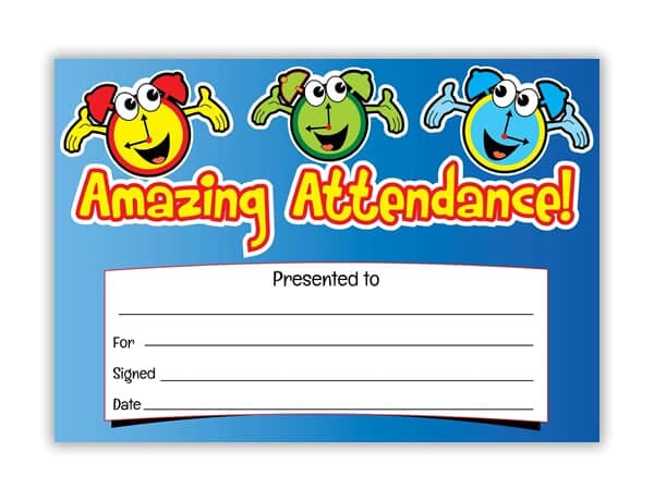 Certificate: Award For Amazing Attendance