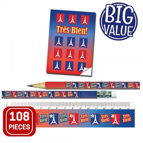Stationery Set: Très Bien! With Notepad Class Pack