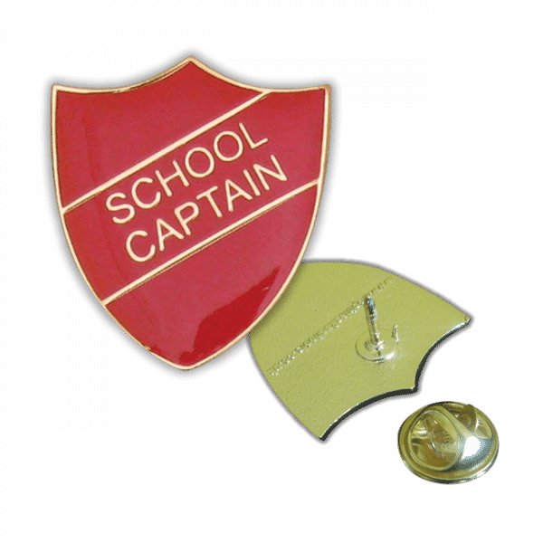 Badge: School Captain Red - Enamel