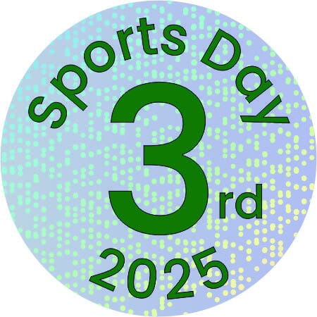 Sports Day 2025 Badge: 3rd Sparkling - 38mm