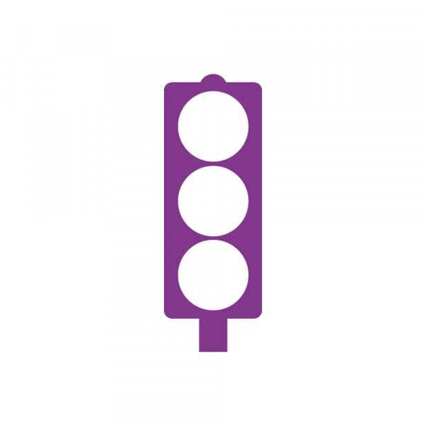 Rectangular Stamper: Traffic Light - Purple
