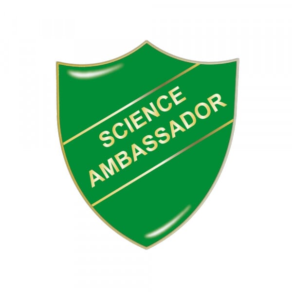 Badge: Science Ambassador Shield Green - Enamel