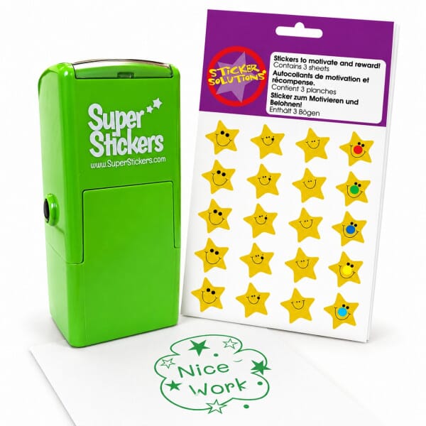 Value Pack Reward Stars – Reward Stickers &amp; Nice Work Teacher Stamper
