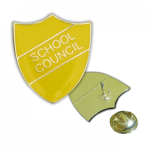 Badge: School Council Yellow - Enamel