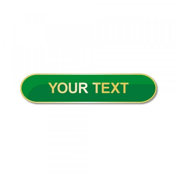 Personalised Enamel Bar Badge: Green