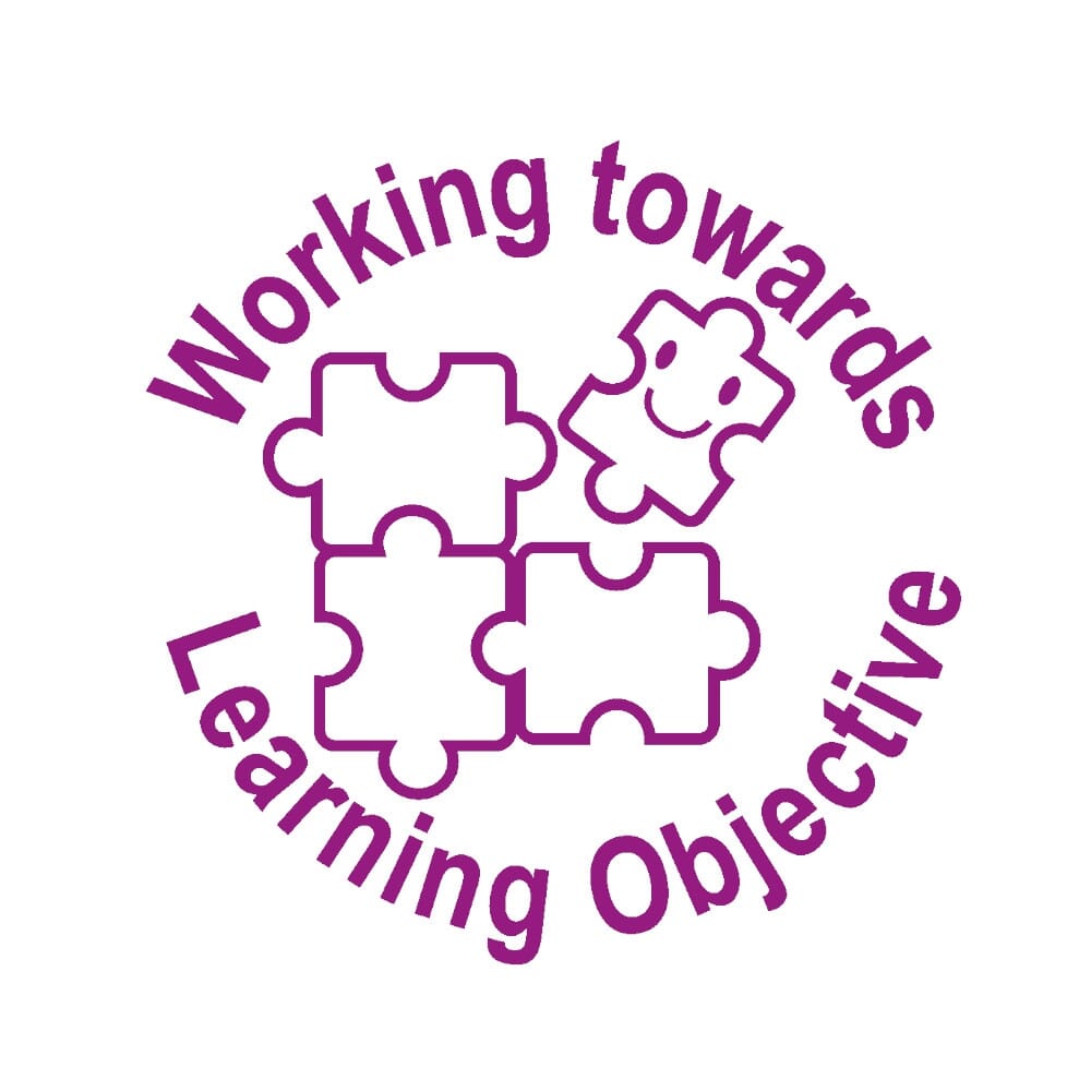 Purple Working towards Learning Objective Stamper