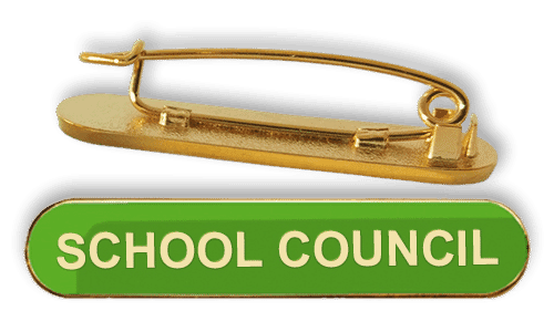Badge: School Council Bar Green - Enamel